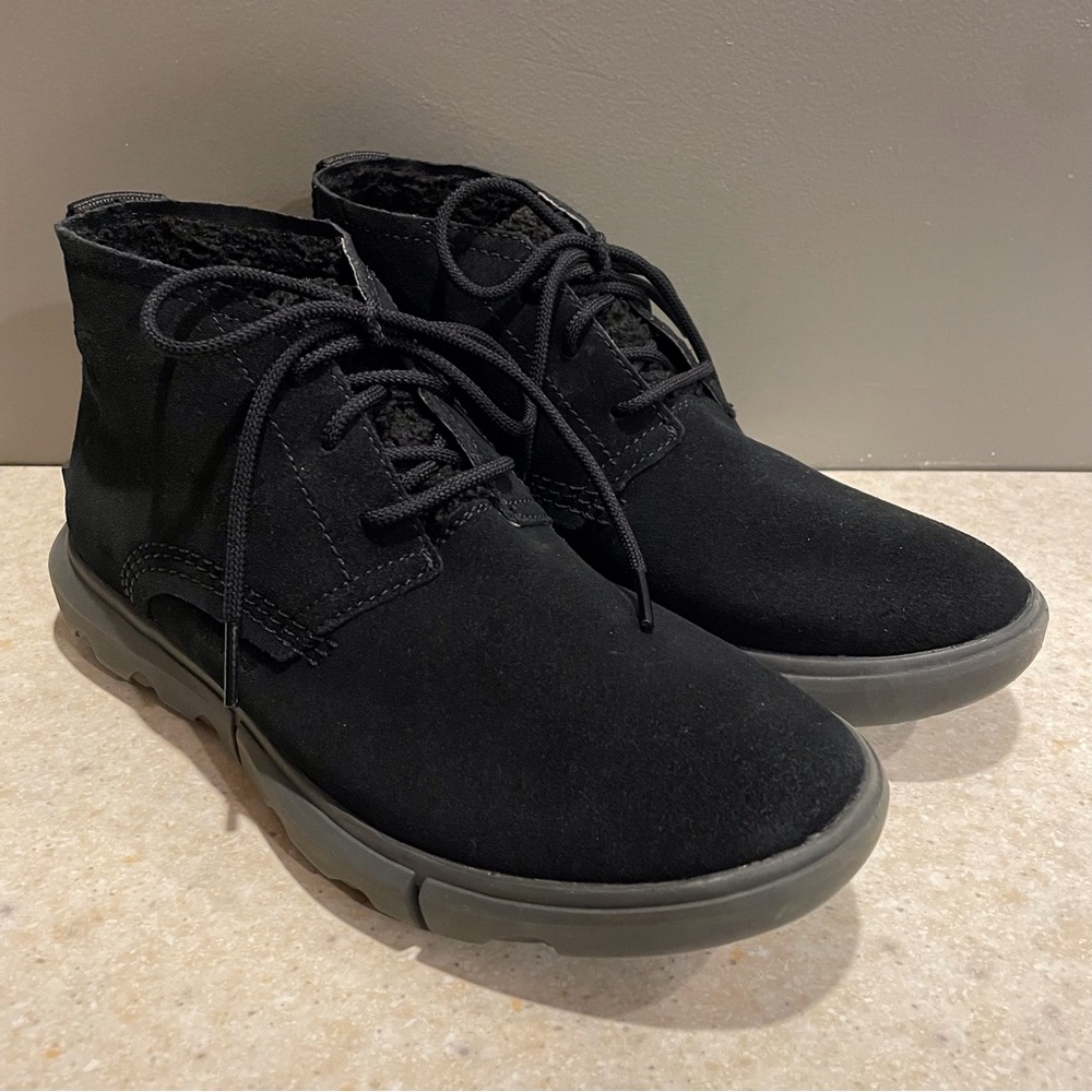 SOREL Women's Explorer II Drift Waterproof Boot Black Suede Chukka Everyday